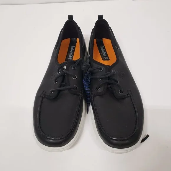 Timberland Men's Leather Boat Shoes‎ in Black - Size 12
